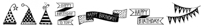 Birthday Doodles Font LOWERCASE
