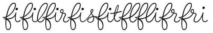 Birthday Ligatures Two Font LOWERCASE
