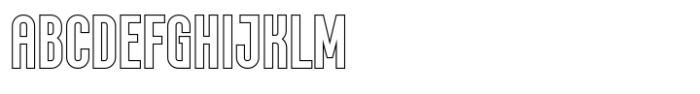 Biscota Condensed Outline Font UPPERCASE