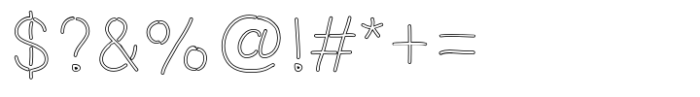 Bisquetti Outline Font OTHER CHARS