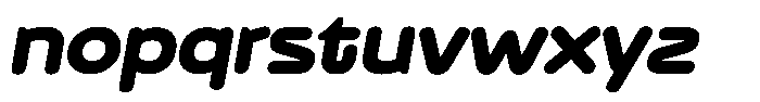 Bisteron Black Italic Font LOWERCASE