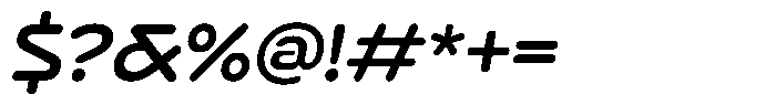 Bisteron Italic Font OTHER CHARS