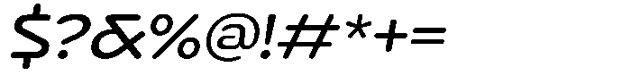 Bisteron Light Italic Font OTHER CHARS