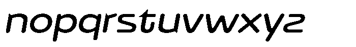 Bisteron Light Italic Font LOWERCASE
