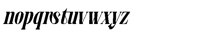 Bistoric Historic Italic Font LOWERCASE
