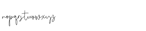 Bistye Signature Font LOWERCASE