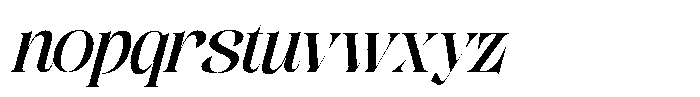 Bitho Luxury Italic Font LOWERCASE