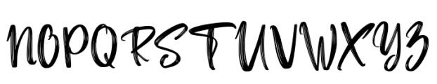 Bithon Brush Regular Font UPPERCASE