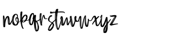 Bithon Brush Regular Font LOWERCASE