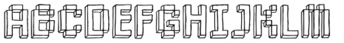Bitmap Sketch 3D Font UPPERCASE