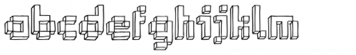 Bitmap Sketch 3D Font LOWERCASE