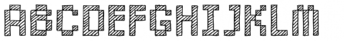 Bitmap Sketch Hatch Font UPPERCASE