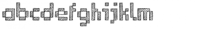Bitmap Sketch Hatch Font LOWERCASE
