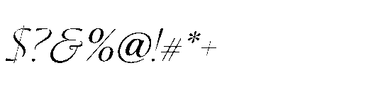 Bitoria Italic Font OTHER CHARS