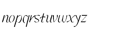 Bitoria Italic Font LOWERCASE