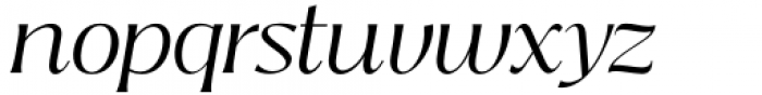 Bitra Light Italic Font LOWERCASE