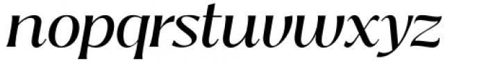 Bitra Regular Italic Font LOWERCASE