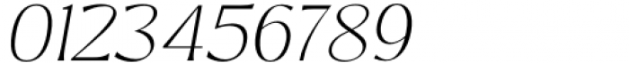 Bitra Thin Italic Font OTHER CHARS