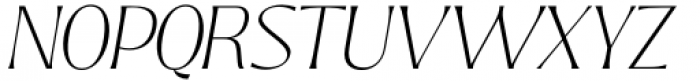 Bitra Thin Italic Font UPPERCASE