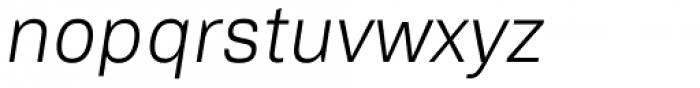 Biwa Thin Italic Font LOWERCASE