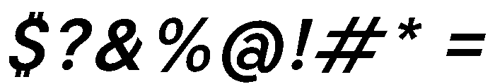 BiancoSans BoldItalic Font OTHER CHARS