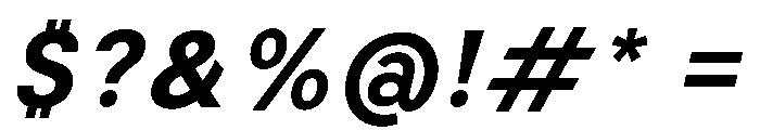 BiancoSans ExtraBoldItalic Font OTHER CHARS