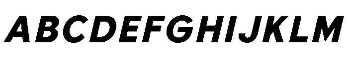 BiancoSans ExtraBoldItalic Font UPPERCASE