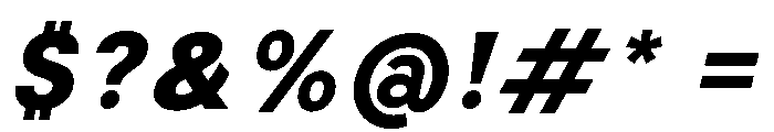 BiancoSans HeavyItalic Font OTHER CHARS
