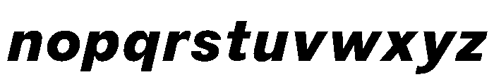 BiancoSans HeavyItalic Font LOWERCASE