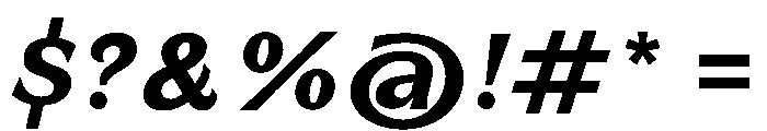 BiancoSerif ExtraBoldItalic Font OTHER CHARS