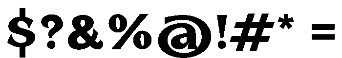 BiancoSerif Heavy Font OTHER CHARS
