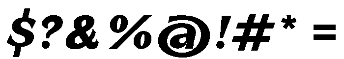BiancoSerif HeavyItalic Font OTHER CHARS