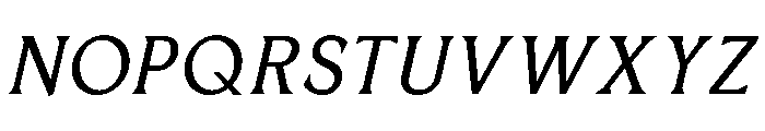 BiancoSerif Italic Font UPPERCASE