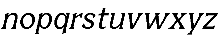 BiancoSerif Italic Font LOWERCASE