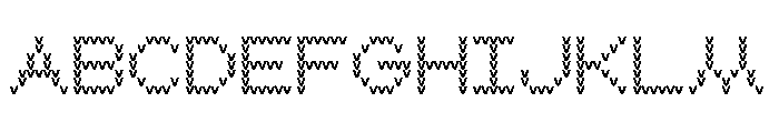 Bianzhidai NoBG Stitches Font UPPERCASE