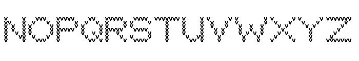 Bianzhidai NoBG Stitches Font UPPERCASE