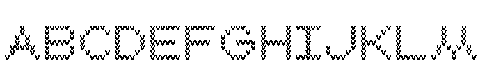 Bianzhidai Stitches Font UPPERCASE