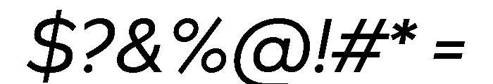 Bill Corporate Book Italic Font OTHER CHARS