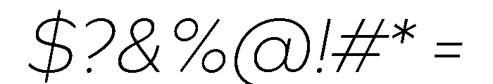 Bill Corporate Extra Light Italic Font OTHER CHARS