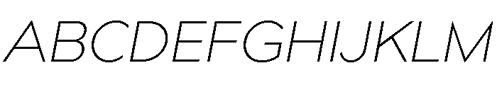 Bill Corporate Extra Light Italic Font UPPERCASE