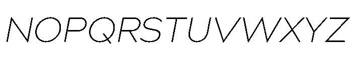 Bill Corporate Extra Light Italic Font UPPERCASE