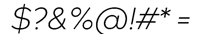 Bill Corporate Light Italic Font OTHER CHARS
