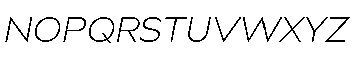 Bill Corporate Light Italic Font UPPERCASE