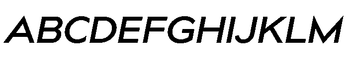 Bill Corporate Semi Bold Italic Font UPPERCASE