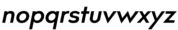 Bill Corporate Semi Bold Italic Font LOWERCASE