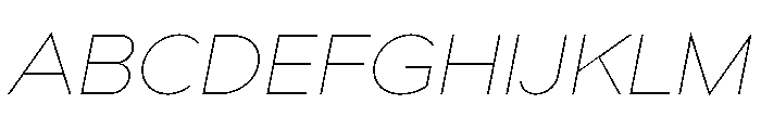 Bill Corporate Thin Italic Font UPPERCASE