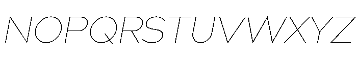 Bill Corporate Thin Italic Font UPPERCASE