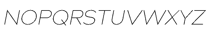 Bill Corporate Ultra Light Italic Font UPPERCASE