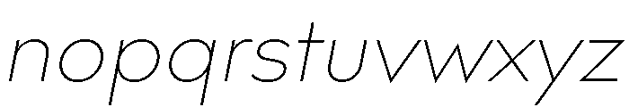 Bill Corporate Ultra Light Italic Font LOWERCASE