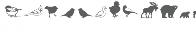 birds and animals dingbat font Font UPPERCASE
